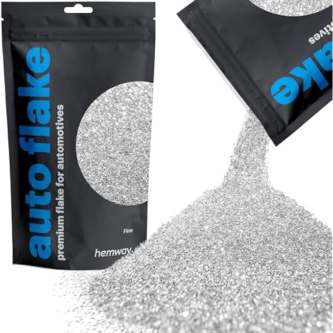 Hemway GLITTER FOR CAR PAINT SILVER ADDITIVE FOR MOTORCYCLES MOTORHOMES TRUCKS FINE 100G - Image 1